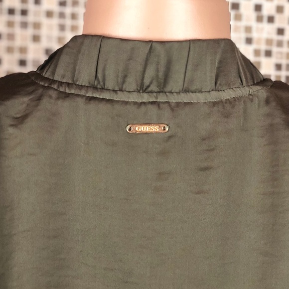 GUESS Olive Green Button Up Jacket - Picture 6 of 7